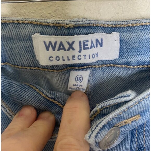 NWT Wax Mom Jeans Collection Womens 16 Light Blue High-Waisted Skinny Stretch - Picture 3 of 16